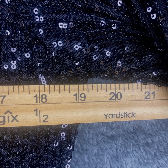 Old Navy Womens XL Knee Length Dress Black LBD Sparkle NYE Party Holiday Sequin - Picture 5 of 8